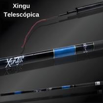Vara Telescopica 1,80m Caniço de Pesca + Enrolador de Linha Carbono Vara Barato - Xingu