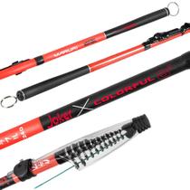 Vara Telescópica Joker ColorFul Ultralight Red 2406 Com Passadores 2,40mts - Maruri Vara Telescópica Joker ColorFul Ultralight Red 2406 Com Passadores 2,40mts - Maruri