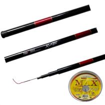 Vara Telescopica Lisa 3,60m Vermelha + Linha Pesca Fumê 100m Vara Telescopica Lisa 3,60m Vermelha + Linha Pesca Fumê 100m
