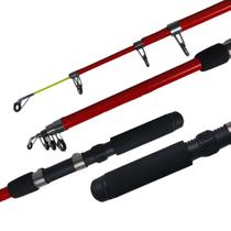 Vara Telescópica Molinete JP Pampoo - Vermelho - 1,65m Vara Telescópica Molinete JP Pampoo - Vermelho - 1,65m