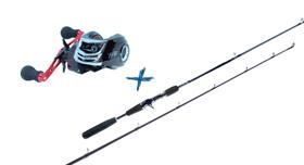 Vara Xtreme Xingu 8-17lb 1,80m + Carretilha Xingu Zeus - 9 Rolamentos