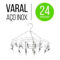 Varal 24 prendedores roupa intima meia calcinha inox mini Varal 24 prendedores roupa intima meia calcinha inox mini