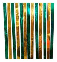 Varal 40 Metros De Fitas Metalizadas Verde e Amarela Copa do Mundo