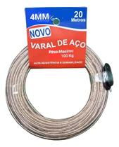 Varal Aço Revestido Pvdc 20Mts Fio 4Mm(01 Unidade) Ocre