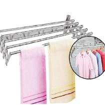 Varal Aluminio Reforçado Sanfonado Retrátil Multiuso P/ Apartamento Varanda e Lavanderia Resistente