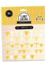 Varal Bandeira de Papel Girl Line First Communion Line 3 Metros Amarelo Varal Bandeira de Papel Girl Line First Communion Line 3 Metros Amarelo