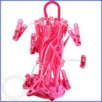 Varal Compacto 16 Pregadores Roupas Pequenas Íntimas Ideal Varal Teto