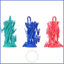 Varal Compacto Plástico 16 Prendedores Roupas Íntimas Delicadas Ganchos