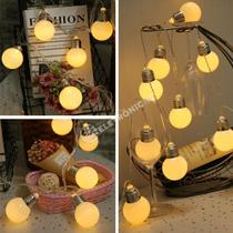 Varal Cordão De Lâmpadas 20 Leds Bolinhas Branco-morno Para Natal Decoração batizado - 804