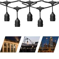 Varal Cordão De Luzes 5m Com 10 Bocais E27 Bivolt P/ Festas
