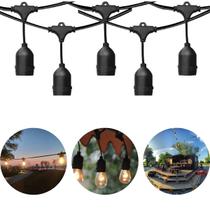 Varal Cordão De Luzes 5m Com 10 Bocais E27 Bivolt P/ Festas