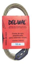 Varal De Aço 10m Parede Extensível Revestido Pvc Del-wal Varal De Aço 10m Parede Extensível Revestido Pvc Del-wal