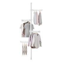 Varal de Apartamento Cabideiro Vertical Arara de Roupas com 4 Braços Multiuso Branco Varal de Apartamento Cabideiro Vertical Arara de Roupas com 4 Braços Multiuso Branco