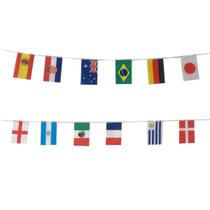 Varal de Bandeiras Países 12 Bandeiras - 3,2m