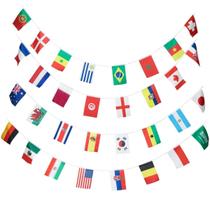 Varal de Bandeiras Países 32 Bandeiras - 8m