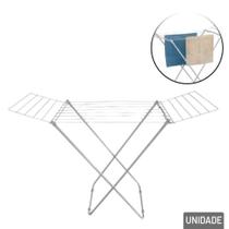 Varal de Chão 140m Ferro Dobrável Portátil - Tudo em Caixa