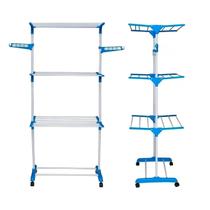 Varal de Chão 3 Andares até 30kg 165cm Dobrável com Rodinhas Varal de Chão 3 Andares até 30kg 165cm Dobrável com Rodinhas
