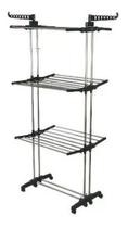 Varal De Chão 3 Andares Com Rodinhas Aço Inox Members Mark