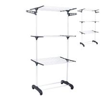 Varal De Chão 3 Andares Dobrável Vertical Aço Inox Roupas Cor Compacto Prático 160cm Lavandeiria casa