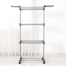 Varal De Chão 3 Andares Vertical Com Cabideiro Reforçado