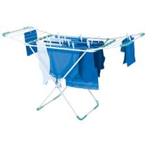 Varal de Chão Aço com Abas Lovely Azul Turquesa Varal de Chão Aço com Abas Lovely Azul Turquesa