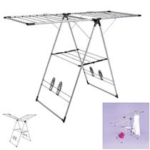 Varal De Chão Aço Dobrável Roupas Com Abas Grande Master - 6201 Mor Varal De Chão Aço Dobrável Roupas Com Abas Grande Master - 6201 Mor