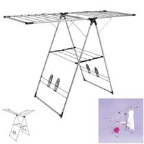 Varal De Chão Aço Dobrável Roupas Com Abas Grande Master - 6201 Mor Varal De Chão Aço Dobrável Roupas Com Abas Grande Master - 6201 Mor