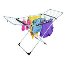 Varal de Chão Big com Abas - Alumínio - Secalux