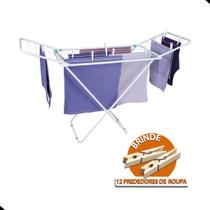 Varal De Chão C/ Abas Retrátil Para Roupas Articulado de Aço Portátil P/ Apartamento Casa Varal De Chão C/ Abas Retrátil Para Roupas Articulado de Aço Portátil P/ Apartamento Casa