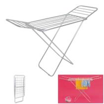 Varal De Chão Com Abas 144 x 50cm Alumínio Roupas Dobrável Slim 6046 - Mor