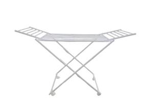 Varal de chão com abas dobráveis e rodinhas 15 varetas em alumínio