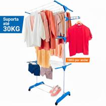 Varal de Chão Dobrável com Rodinhas 3 Andares Reforçados Retráteis Suporta 30kg, Varal Portátil Compacto Varal de Chão Dobrável com Rodinhas 3 Andares Reforçados Retráteis Suporta 30kg, Varal Portátil Compacto