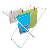 Varal De Chão Dobrável Retrátil Slim Varal portátil Seca Roupas Branco