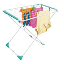 Varal de chão em aço branco ibiza compacto para apartamento seca roupas - secalux Varal de chão em aço branco ibiza compacto para apartamento seca roupas - secalux