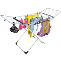 Varal De Chão Em Alumínio Big Até 21 Kg Com Abas Dobrável Leve Secalux