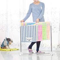 Varal de chão estendendor organizador de roupas e toalhas para casa lavanderia com 5 barras em aço
