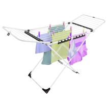 Varal De Chão Gigante Em Aço Com Abas Branco Dobrável Compacto Reforçado Secalux Varal De Chão Gigante Em Aço Com Abas Branco Dobrável Compacto Reforçado Secalux