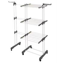 Varal De Chão Grande 3 Andares Vertical Aba Extensível Capacidade 25m Roupas Varal De Chão Grande 3 Andares Vertical Aba Extensível Capacidade 25m Roupas