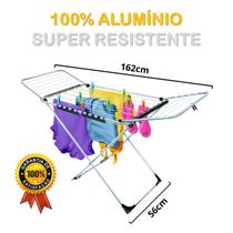 Varal de Chão Grande Big em Aliminio 1,63 X 0,56 Ideal Apartamento Lavanderia Pouco Espaço Someway