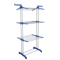 Varal De Chão Grande De Roupas 3 Andares Dobrável Cor Azul