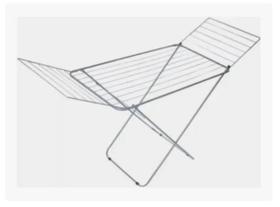 Varal De Chão Grande Em Aço Reforçado Dobrável E Portatil Varal De Chão Grande Em Aço Reforçado Dobrável E Portatil