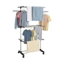 Varal de Chão Para Secar Roupas de 3 Andares, com Cabideiro e grades, Prático e Resistente Aço Inox Varal de Chão Para Secar Roupas de 3 Andares, com Cabideiro e grades, Prático e Resistente Aço Inox