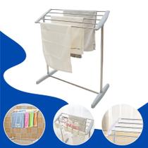 Varal De Chão Para Toalhas De Banho E Rosto Suporte Multiuso Estendedouro De Roupas Em Aço Inoxidável Reforçado Portátil Varal De Chão Para Toalhas De Banho E Rosto Suporte Multiuso Estendedouro De Roupas Em Aço Inoxidável Reforçado Portátil
