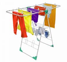 Varal de chão reforçado atenas em aço seca roupas - secalux