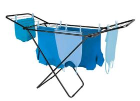 Varal De Chão Reforçado Com Abas Dobrável Retrátil Slim Mor Cor Preto