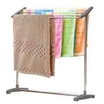 Varal de chao secador de roupas para varanda lavanderia quintal sacada toalheiro portatil em inox - MAKEDA