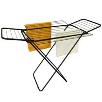 Varal de Chão Tendedero Reforçado Aço Preto Não Enferruja 4 Abas 12kg