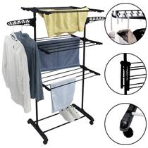 Varal De Chão Vertical Para Roupas 3 Andares Dobrável Portátil Grande - KONTUZ