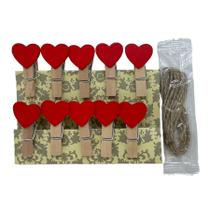 Varal de Corações com Prendedor - 2m - 10 unidades - Rizzo