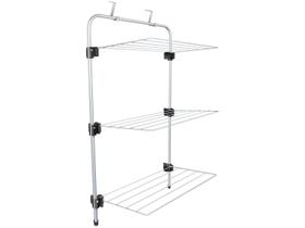 Varal De Encaixe Secalux Wick 3 Andares Para Roupas Portátil Aço Reforçado 0,61m Cor Branco